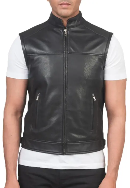 mens-black-motorcycle-faux-leather-vest