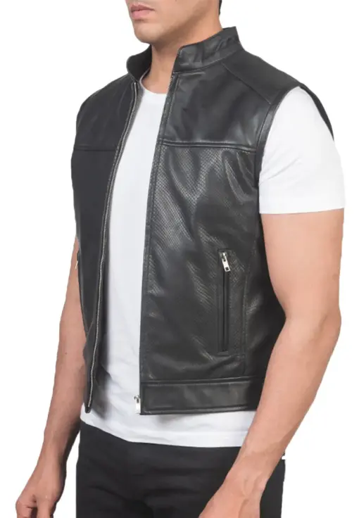 mens-black-motorcycle-faux-leather-vest
