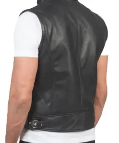mens-black-motorcycle-faux-leather-vest
