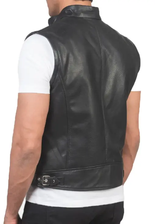 mens-black-motorcycle-faux-leather-vest
