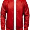 mens-brioni-red-faux-leather-bomber-jacket