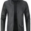 mens-casual-zip-up-motorcycle-black-faux-leather-jacket