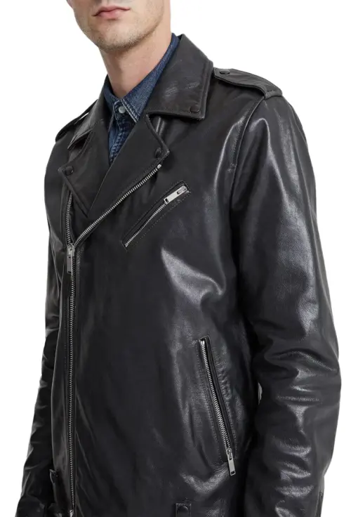 mens-charcoal-black-faux-leather-biker-jacket