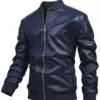 mens-classic-blue-faux-leather-bomber-jacket