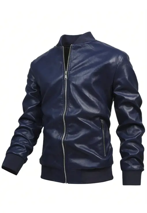 mens-classic-blue-faux-leather-bomber-jacket