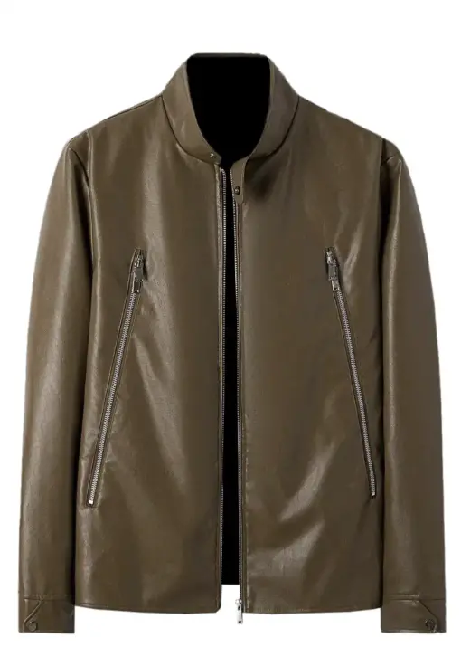 mens-faux-leather-dark-brown-jacket