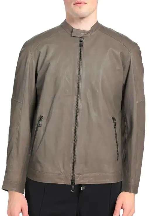 mens-khaki-faux-leather-biker-jacket