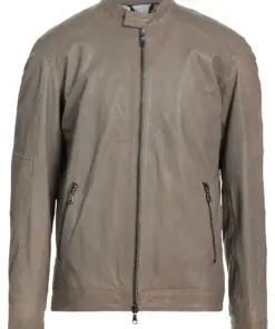 mens-khaki-faux-leather-biker-jacket