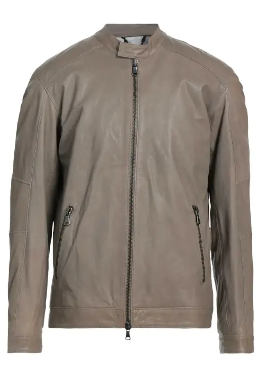 mens-khaki-faux-leather-biker-jacket