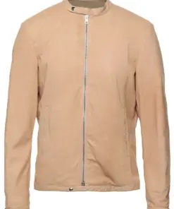mens-plain-beige-faux-leather-jacket