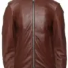 mens-plain-chocolate-brown-faux-leather-jacket