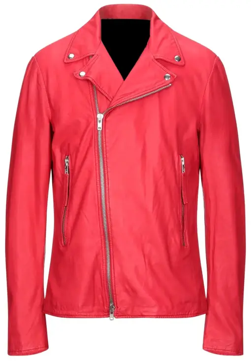 mens-red-faux-leather-biker-jacket