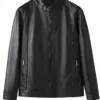 mens-regular-fit-faux-leather-black-jacket