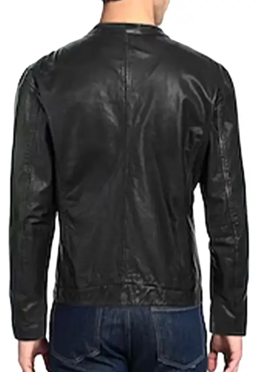 mens-round-collar-black-faux-leather-biker-jacket