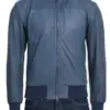 mens-slate-blue-faux-leather-bomber-jacket