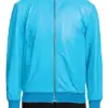 mens-turquoise-faux-leather-bomber-jacket