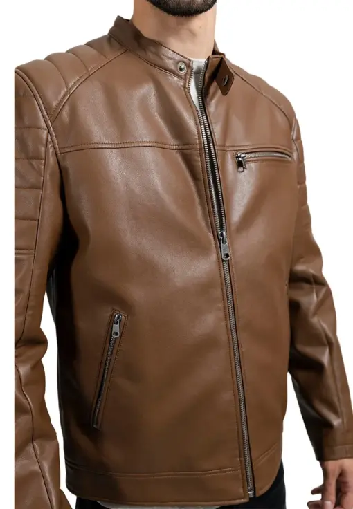mens-vegan-brown-faux-leather-biker-jacket