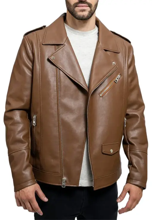 mens-vegan-brown-faux-leather-jacket