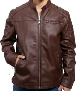 mens-vegan-dark-brown-faux-leather-biker-jacket
