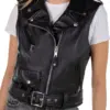 womens-black-biker-faux-leather-vest