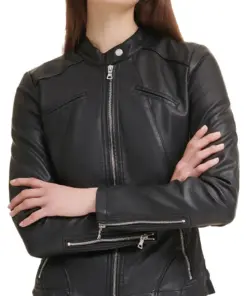 womens-black-faux-leather-scuba-jacket