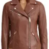 womens-brown-faux-leather-moto-jacket-with-metallic-details