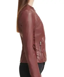 womens-burgundy-faux-leather-scuba-jacket