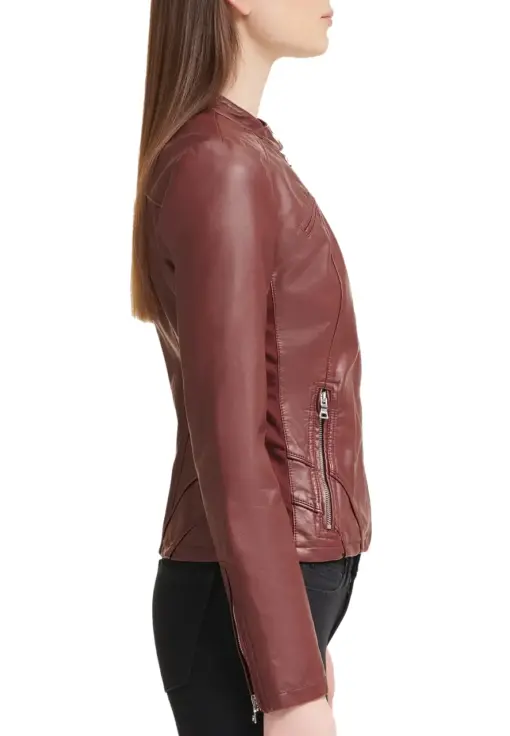 womens-burgundy-faux-leather-scuba-jacket