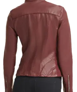 womens-burgundy-faux-leather-scuba-jacket