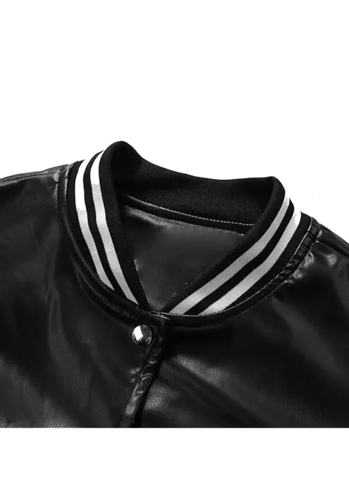 womens-varsity-bomber-black-faux-leather-short-jacket
